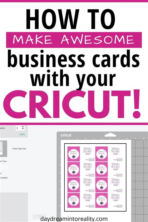 can you make business cards on cricut